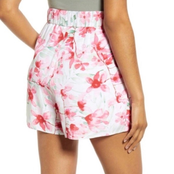 Leith Lush Watercolor High Wasted Shorts XXS - Picture 2 of 3